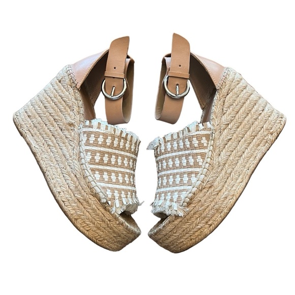 Marc Fisher Andrew Espadrille Wedge Platform Sandal Size 8.5 - Picture 2 of 7